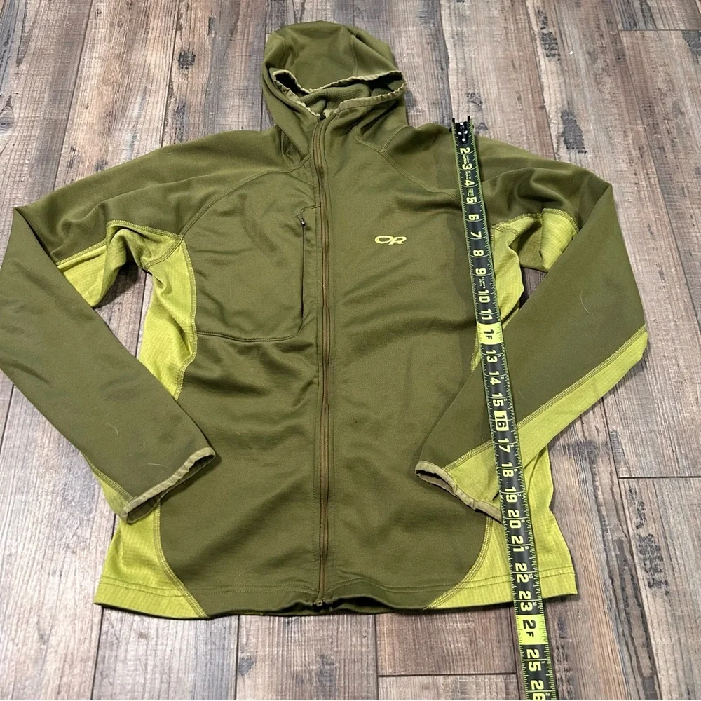 Outdoor Research Men’s Green Radiant Hybrid Full Zip Hoodie Size S‎ Soft Shell